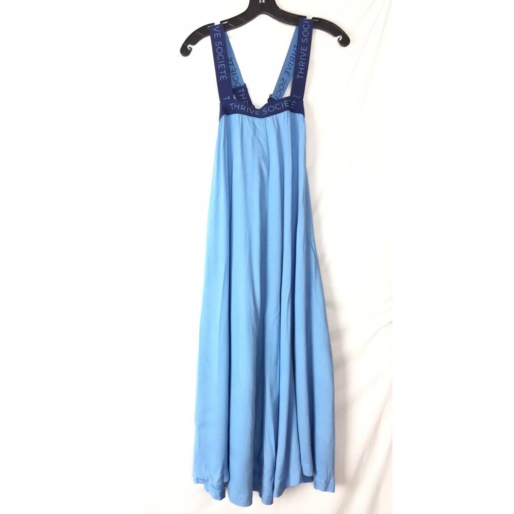 Thrive Societe Women’s Dress A-Line Sack Midi Oversized Adjustable Straps Size S